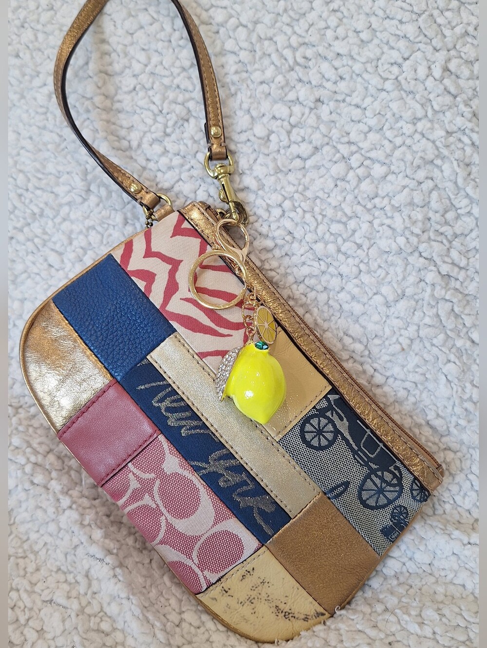 Vintage Coach Patchwork Wristlet